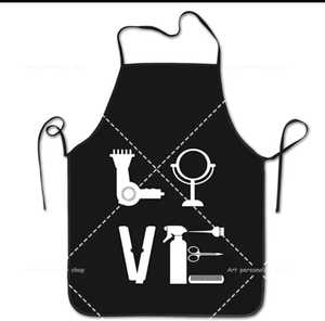 Delantal de babero negro promocional con estampado de logotipo impermeable sin mangas uniforme hogar jardín barbacoa limpieza comida hecha tela de calidad - Product Image 4