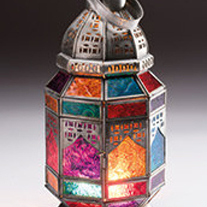 <b>Large</b> Moroccan Multi Glass <b>Lantern</b> - Product Image 1