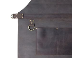 Tabliers de cuisine avec sangle en cuir, trois poches réglables, CE - Product Image 3