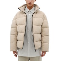 Blouson d'hiver pour homme sur mesure, fabriqué par un fabricant OEM, noir brillant, rembourré, épais, matelassé en coton, imperméable, coupe-vent, respirant