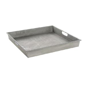 Recién llegado, bandeja de servicio ovalada galvanizada rústica, placa de Metal de tamaño personalizado con asas, bandeja de servicio decorativa a la venta - Product Image 3