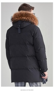 TANBOER personalizzato maschio oca bianca in piumino invernale taglie forti piumini da <span class=keywords><strong>uomo</strong></span> con cappuccio in pelliccia - Product Image 3