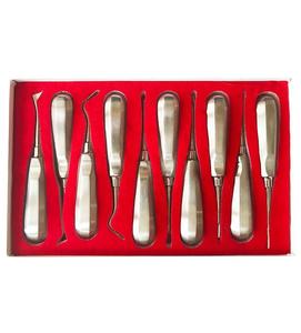 Juego de Elevadores de Raíces de 10 Piezas, Instrumentos Dentales Manuales de Acero Inoxidable, Fabricante - Product Image 1