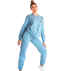 Nouvelle collection de survêtement de couleur bleue pour femme, pull à capuche avec pantalon, à vendre - Product Image 1