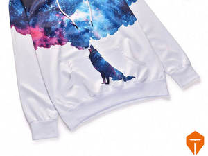 Sudadera con capucha para hombre y mujer, ropa de calle de alta calidad, con forro polar de rizo francés, Logo personalizado, color blanco, 100% algodón - Product Image 5