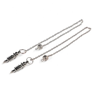 Péndulo de metal de latón 3 Péndulos de plata Isis plateados Herramientas de adivinación Péndulo de metal Curación de energía Comprar en línea de la India - Product Image 1