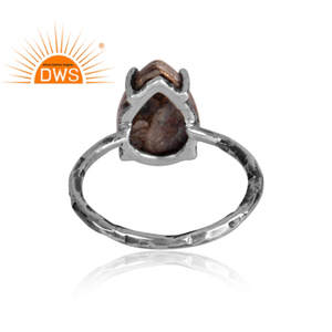 Prong Set Pear Cut Natural Copper Ethiopian <b>Opal</b> Woman's Gift <b>Ring</b> Jewelry Wholesaler 925 Sterling <b>Silver</b> Band <b>Ring</b> Jewelry - Product Image 4