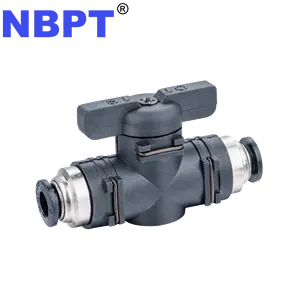 Ball Shot Off/Turn On manual Valve BVU, Pneumatic One Touch Air Fitting Ball Valve by NBPT