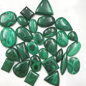 Зеленый Малахитовый кабошон в форме микса из натуральных драгоценных камней