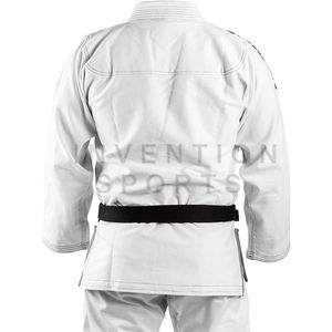 Conjunto de BJJ Gi personalizable de alta calidad-Uniformes de Jiu Jitsu brasileño azul y blanco 100% algodón, tela de tejido perlado Bjj Gis a la venta - Product Image 2