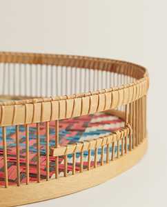 Plateau de lit en rotin de bambou utilisable, 10 pièces Exclusive, plateaux à bijoux confortables et utiles pour la décoration de bureau - Product Image 5