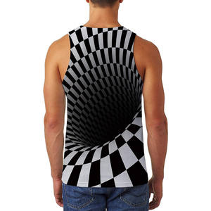 เสื้อกล้ามพิมพ์ลาย100% ผ้าฝ้ายสำหรับผู้ชายเสื้อกล้ามใส่เล่นยิมเสื้อคลาสสิกสำหรับฤดูร้อนดีไซน์แบบกำหนดเองขนาดพิเศษ - Product Image 3