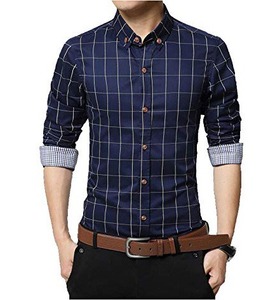 Die attraktivsten Look Party tragen schwere Baumwolle Stoff Herren hemd Chex Design <span class=keywords><strong>Readymade</strong></span> Herstellung Großhandel Surat Kleidungs stück - Product Image 1