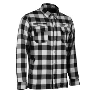 เสื้อเชิ้ตผ้าฝ้ายแฟลนเนลลำลองสำหรับผู้ชาย ทนทานและนุ่มดีที่สุด ได้รับการรับรองมาตรฐาน CE พร้อมแผ่นป้องกัน 5 จุด ขนาด XL สำหรับขี่มอเตอร์ไซค์ - Product Image 4