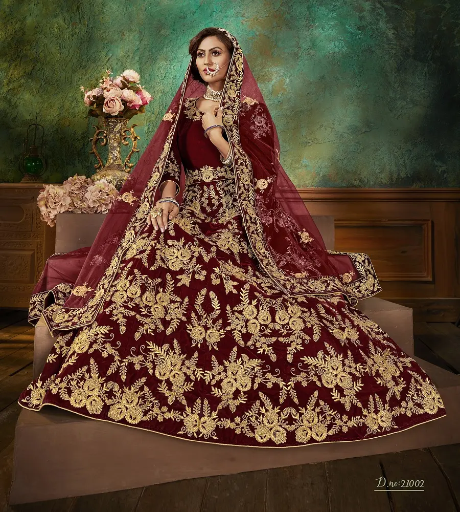 Ropa de boda india, ropa de boda exclusiva, Lehenga, moda nupcial