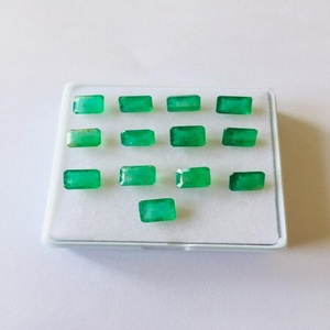 Gema Verde Natural de Corte Esmeralda de Grado AAA, Certificada por IGI, Accesorios de Joyería Sueltos, 14.50 CTS, 7.0X5.0 MM - Product Image 1