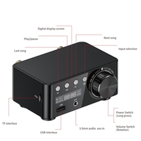 Amplificateur de puissance numérique HIFI pour voiture, 50WX2 stéréo, cinéma maison, lecteur de cartes USB TF