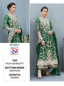 ชุดจีนผ้าฝ้าย3ชิ้นสไตล์ปากีสถาน,ดีไซน์แฟชั่นจากปากีสถานชุดจอร์เจีย - Product Image 4