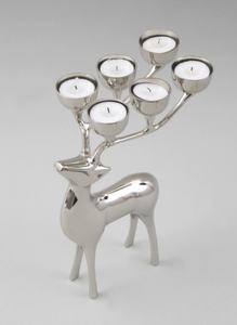 Porte-bougie décoratif en nickel plaqué en forme de cerf pour la maison, les hôtels et les restaurants, porte-bougie en métal pour la table - Product Image 2