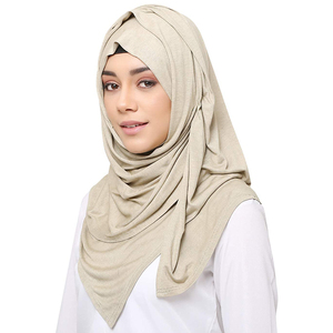 Hijab islámico para mujeres, chal largo de gasa, liso y pesado, bufanda musulmana de alta calidad, Hijab de gasa gruesa y opaca, venta al por mayor - Product Image 5