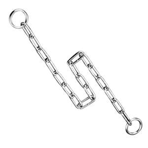 Cadena de estrangulamiento de eslabones rectos de alta calidad, venta al por mayor, Collar de cadena de entrenamiento para perros para mascotas - Product Image 3