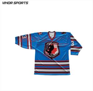 Camiseta de Hockey sobre hielo con sublimación, diseño personalizado, barata, 100 poliéster, bordado, Unisex, OEM, personalizado - Product Image 2