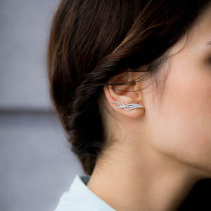 Pendiente de circonia cúbica transparente, diseño a la moda, turco, hecho a mano, joyería de plata 925 - Product Image 2