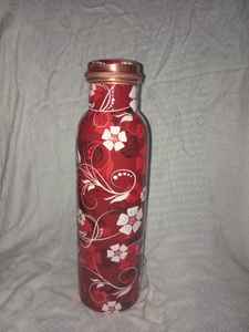 Botella de agua de cobre con diseño impreso, botella de agua de cobre puro ayurvedas de lujo con 99.98%, beneficios para la salud, nuevo diseño multicolor - Product Image 5