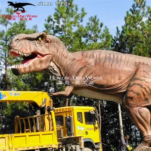 높은 에뮬레이션 실물 크기 공룡 T-rex 애니마트로닉스 모형
