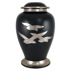 โกศแกะสลักสไตล์อเมริกันสำหรับเถ้ากระดูกของมนุษย์ทำจากทองเหลืองขัดเงาและขี้เถ้าจากอินเดียโดยสัจพจน์ตกแต่งบ้าน - Product Image 5