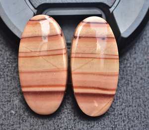 Paire de pierres précieuses en Dolomite, paire de pierres précieuses semi-précieuses, naturelles, indiennes - Product Image 3