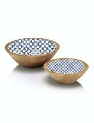 Bol imprimé en émail fait à la main et saladier décoratif pour 2 pièces de conception imprimées de mangue de tailles différentes - Product Image 5