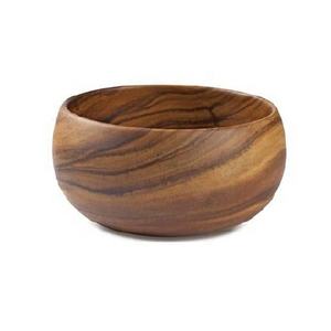 Ensaladera de madera de acacia hecha a mano clásica ecológica al por mayor, vajilla de calidad tallada para el hogar, almacenamiento de frutas, artesanía india - Product Image 6