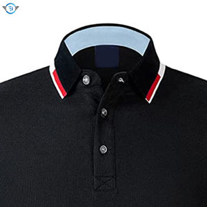 Meilleur prix Maillot de golf tendance design solide pour homme personnalisé 100% coton pour polo avec imprimé brodé anti-rides - Product Image 4