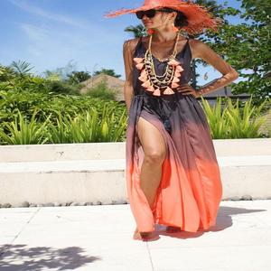 ชุดชายหาดสวยสวยสไตล์โบฮีเมียนมัดย้อมชุดจั๊มสูททำจากผ้าเรยอนธรรมชาตินุ่มชุดฤดูร้อนที่สมบูรณ์แบบ - Product Image 1