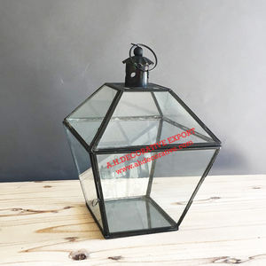 Creative luxury Metal Candle Lantern Home Decoration Handmade T Light Lantern Holder <b>Miniature</b> Home Decorate Lantern Candle Hold - Product Image 3
