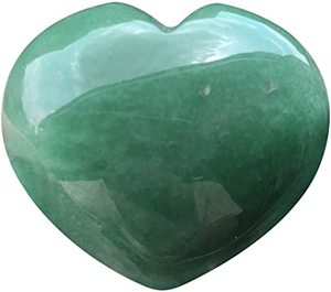 Aventurina Verde pequeña, piedra con forma de corazón, Aventurina verde plana - Product Image 1