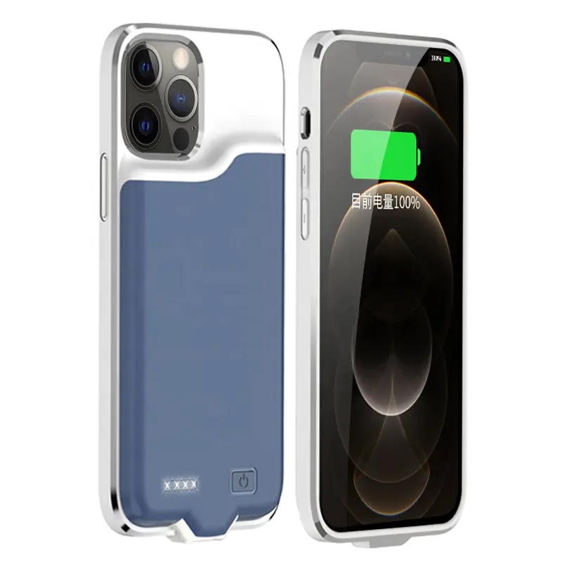Caixa de Bateria portátil para iPhone12 Pro Max 5500mAh Banco Do Poder de Carregamento Caso de Telefone de Proteção