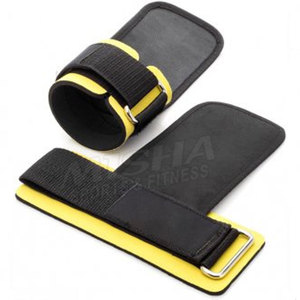 Empuñaduras de mano de cuero para gimnasio, soporte de muñeca de protección de palma para ejercicio de entrenamiento cruzado - Product Image 1