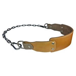 Leather Dip Belt with Chain for Weighted Pullups and Dips Professional Grade Fits Any Waist Size Weightlifting Leather Belts - Product Image 1