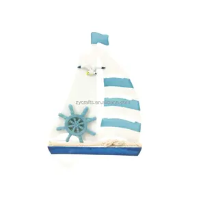 Good sale wooden crafts with carved wood sailboat model