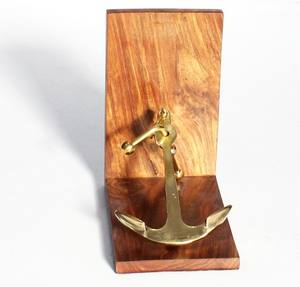 Serre-livre en bois à Globe nautique, 1 pièce, fournitures de livres en métal décoratives pour entreprises, porte-livre de personnages d'avion indiens - Product Image 4