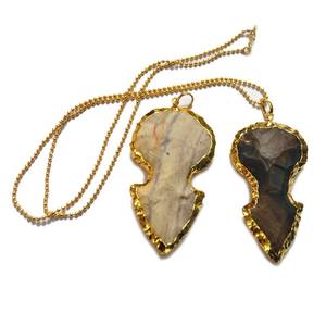 Collier de pointes de flèches étroites en pierres précieuses naturelles de guérison en ligne Style mascotte Fengshui à bas prix - Product Image 1