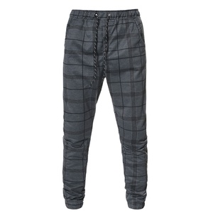 Pantalones informales elegantes a cuadros para hombre, ropa de entrenamiento personalizada, pantalones para correr, pantalones deportivos para correr - Product Image 3