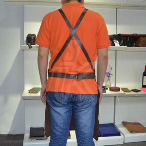 Delantal de trabajo de cuero genuino, utensilio de alta resistencia, para Chef, carnicero, carpintero, parrilla de lujo - Product Image 5