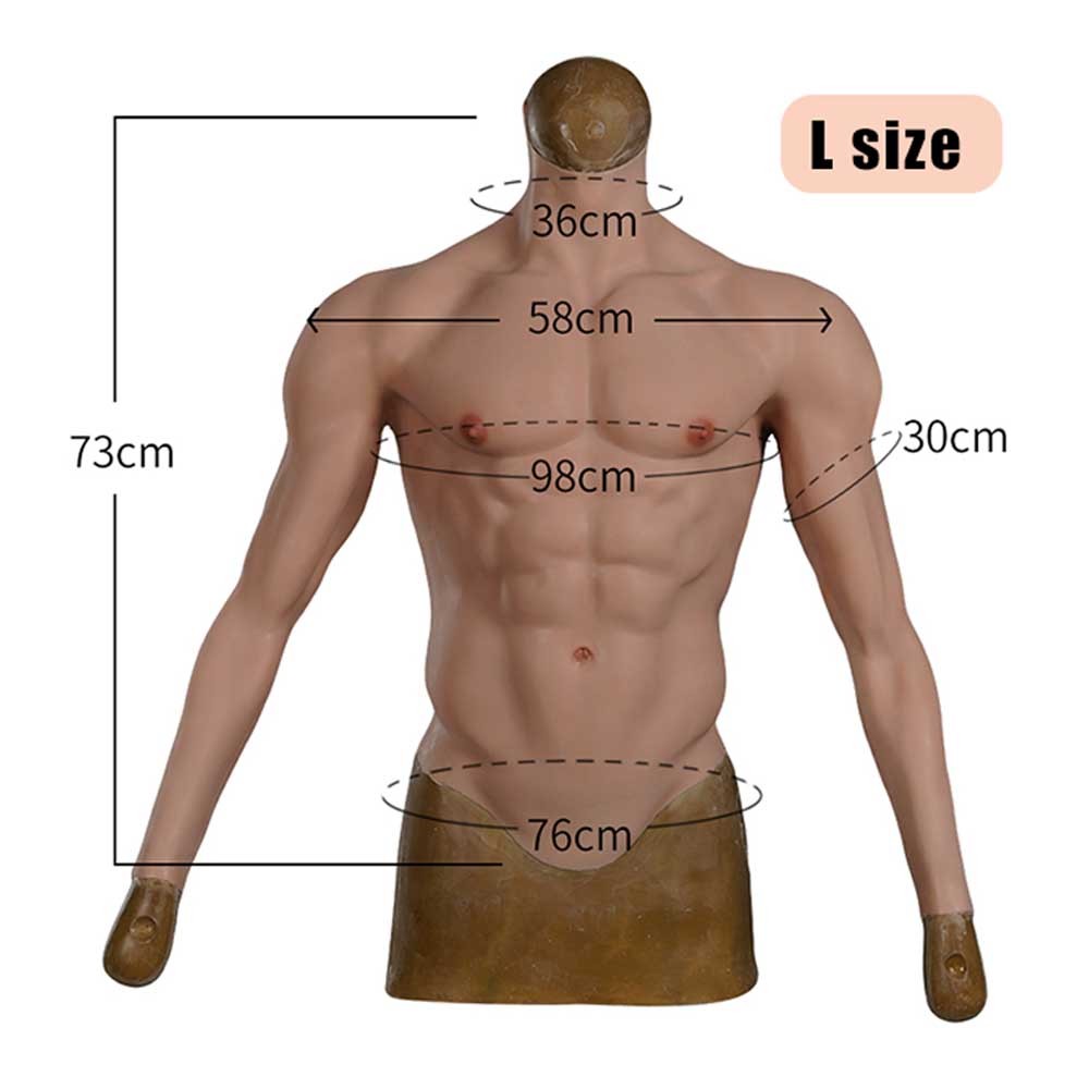 Halloween Cosplay Abdominal Macho Masque Disguise Male Muscular Belly Costume Masquerade Silicone Muscle Suit Woman To Man