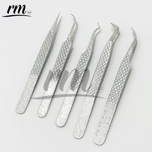 Diamond Grip Tweezers Professional <b>Eyelash</b> Extensions High Quality Stainless Steel Coated Glitter Color Volume <b>Applicator</b> Model - Product Image 4