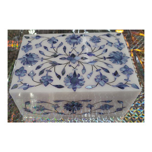 Luxury Style Creative Design Most Selling Indian Product Best <b>Floral</b> Art Mother of Pearl Marble Inlay <b>Box</b> for Giveaway - Product Image 1