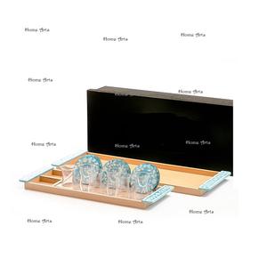 Ensemble de 2 plateaux de service en bois de taille personnalisée avec design tendance pour le thé, le café et les aliments. - Product Image 1