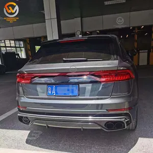 Hàng Mới Bộ Dụng Cụ Thân Xe 2020 Carbon Cho Audi Q8 Với Bộ Chia Phía Trước Bộ Khuếch Tán Phía Sau Cánh Trên Môi